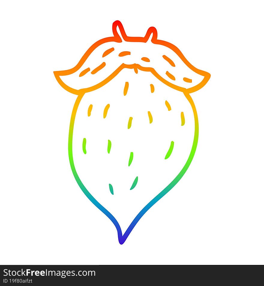 rainbow gradient line drawing cartoon beard