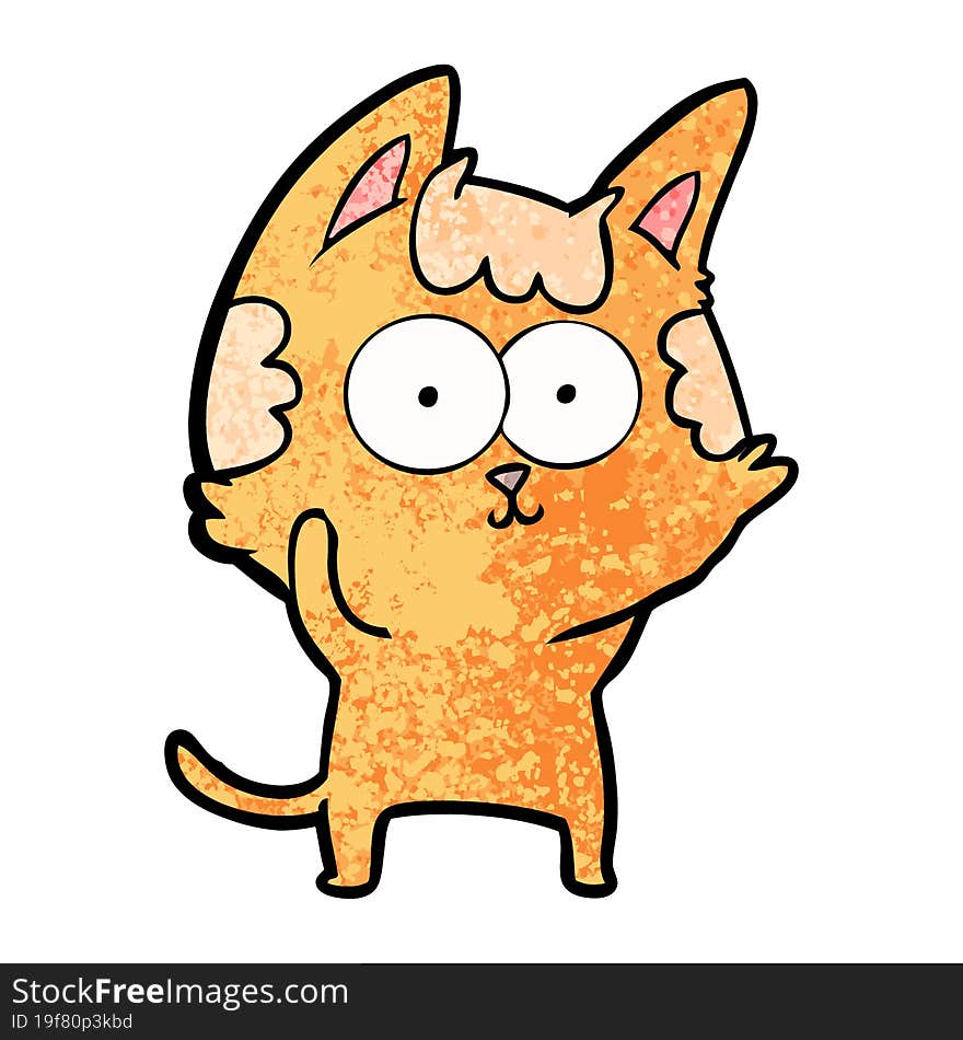 happy cartoon cat. happy cartoon cat