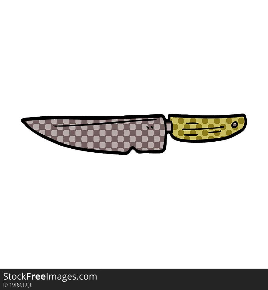 cartoon doodle kitchen knife