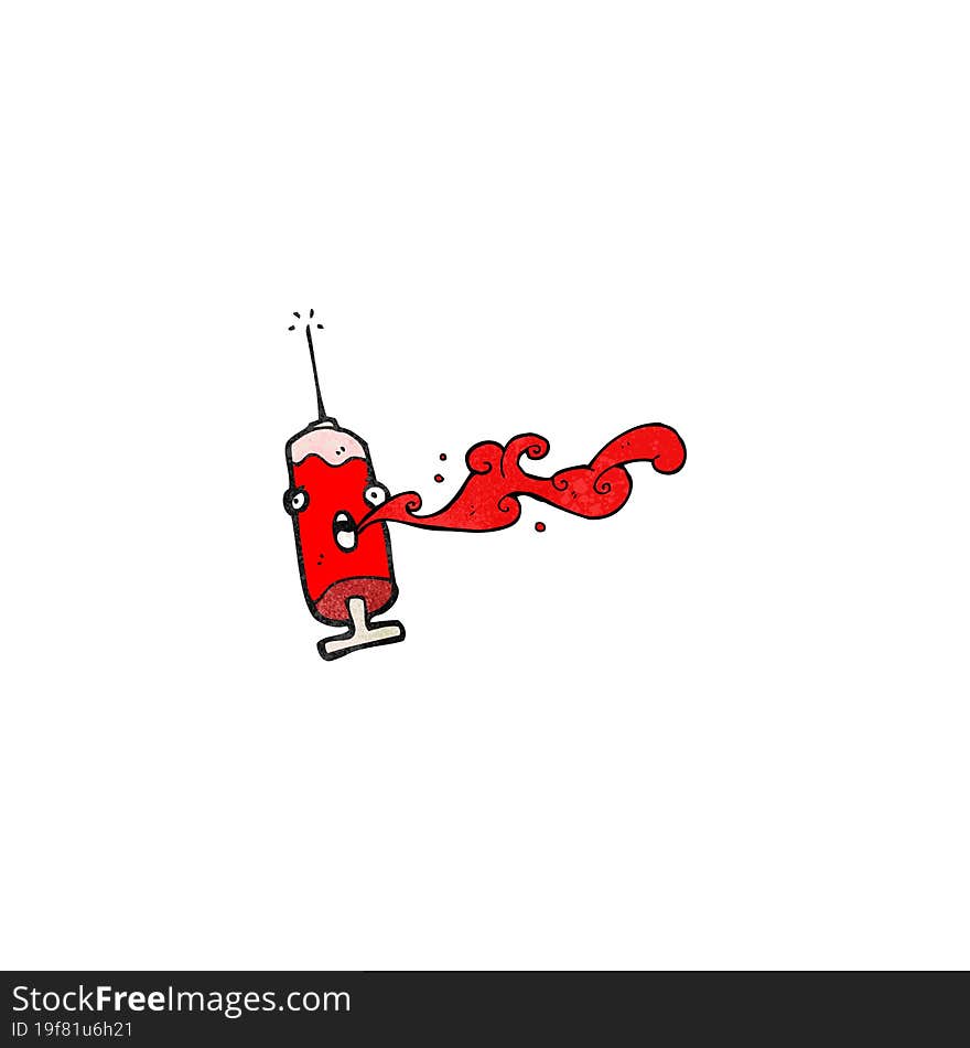 Cartoon Blood Syringe