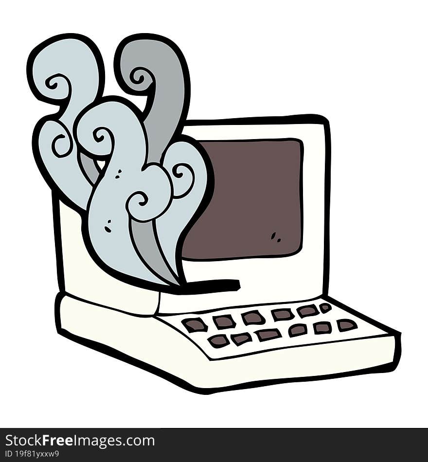 Cartoon Old Computer