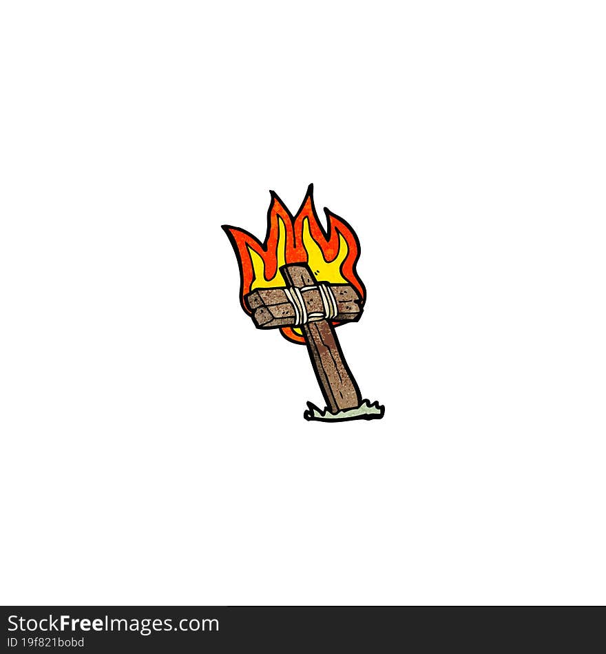 Cartoon Burning Cross