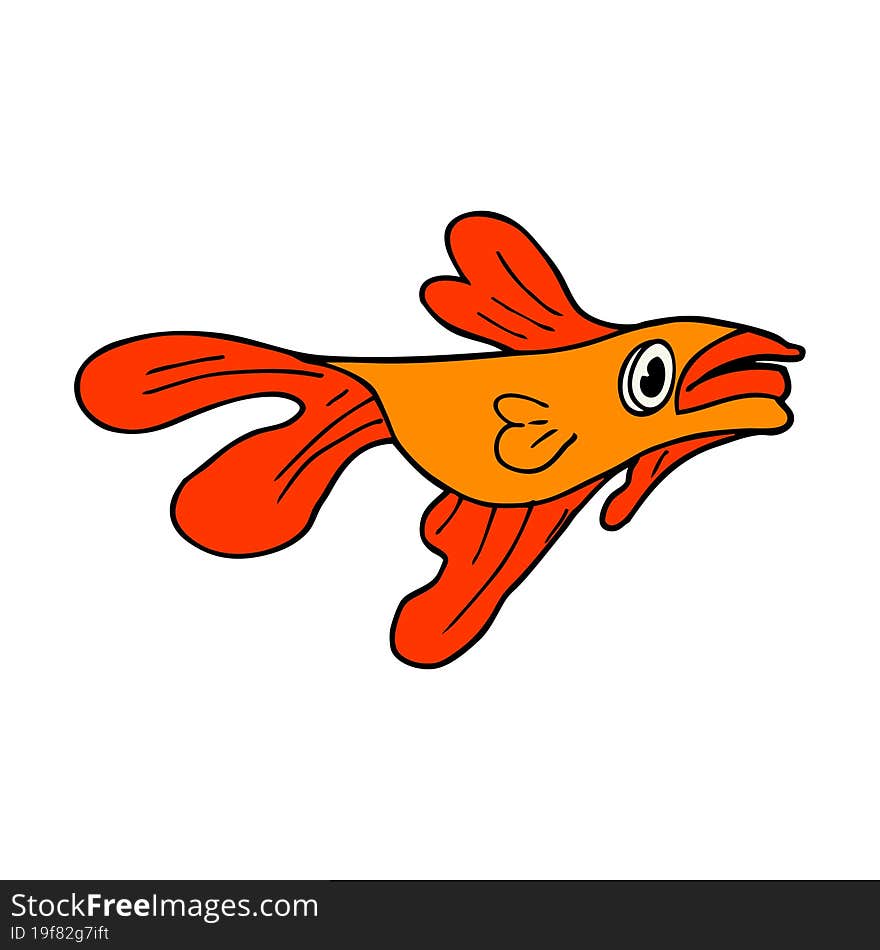 cartoon fighting fish