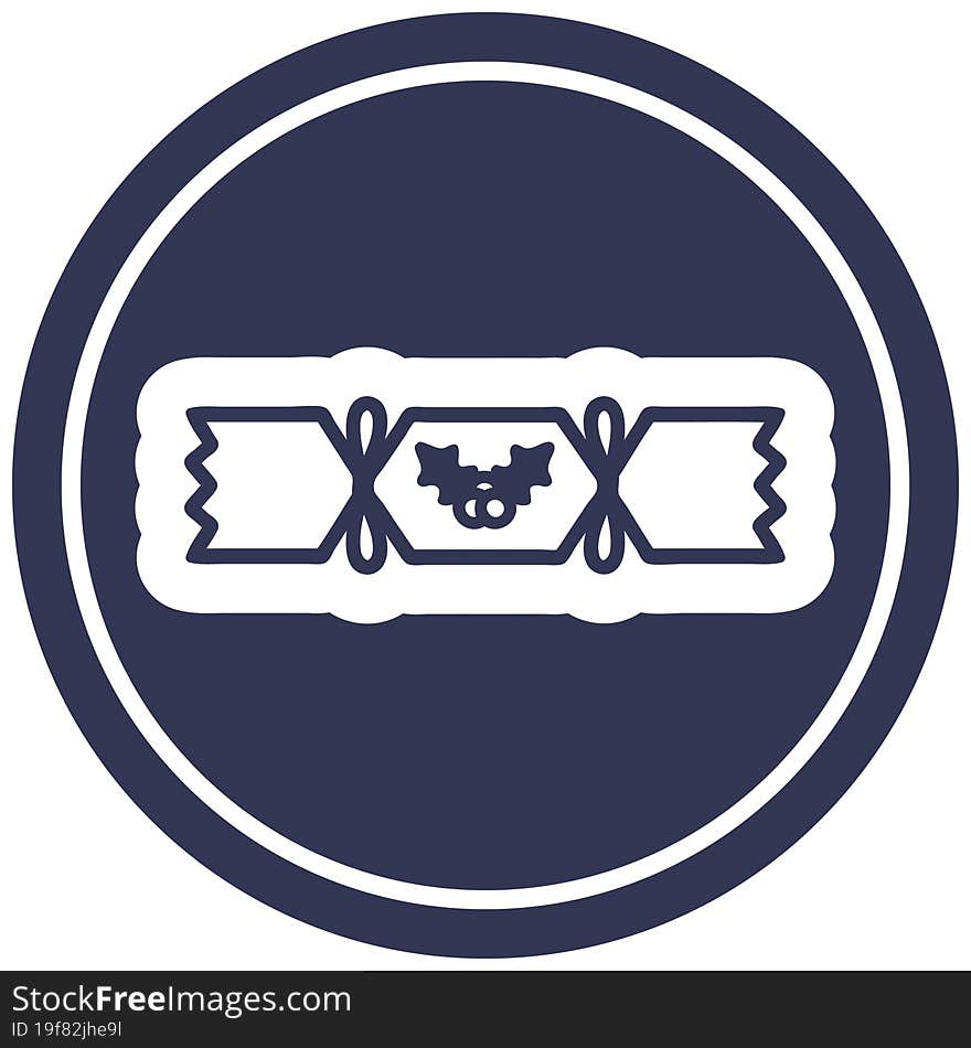 Christmas Cracker Circular Icon