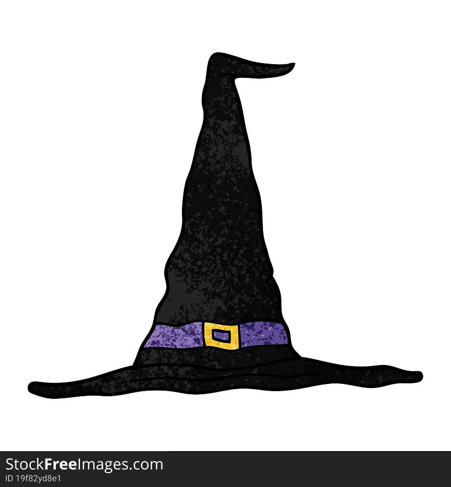 Cartoon Doodle Witch Hat