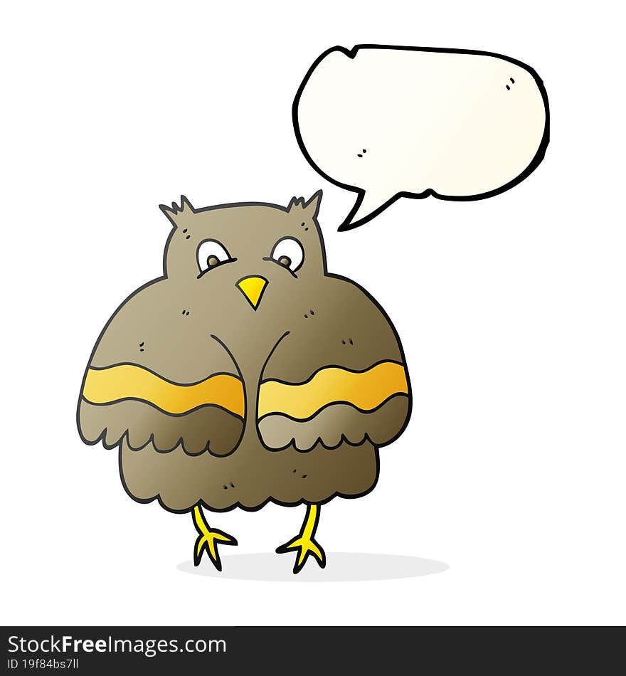 speech bubble cartoon owl