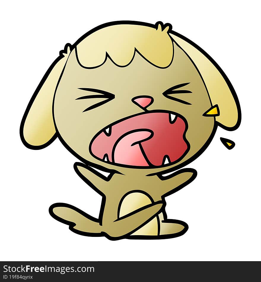 cute cartoon dog barking. cute cartoon dog barking