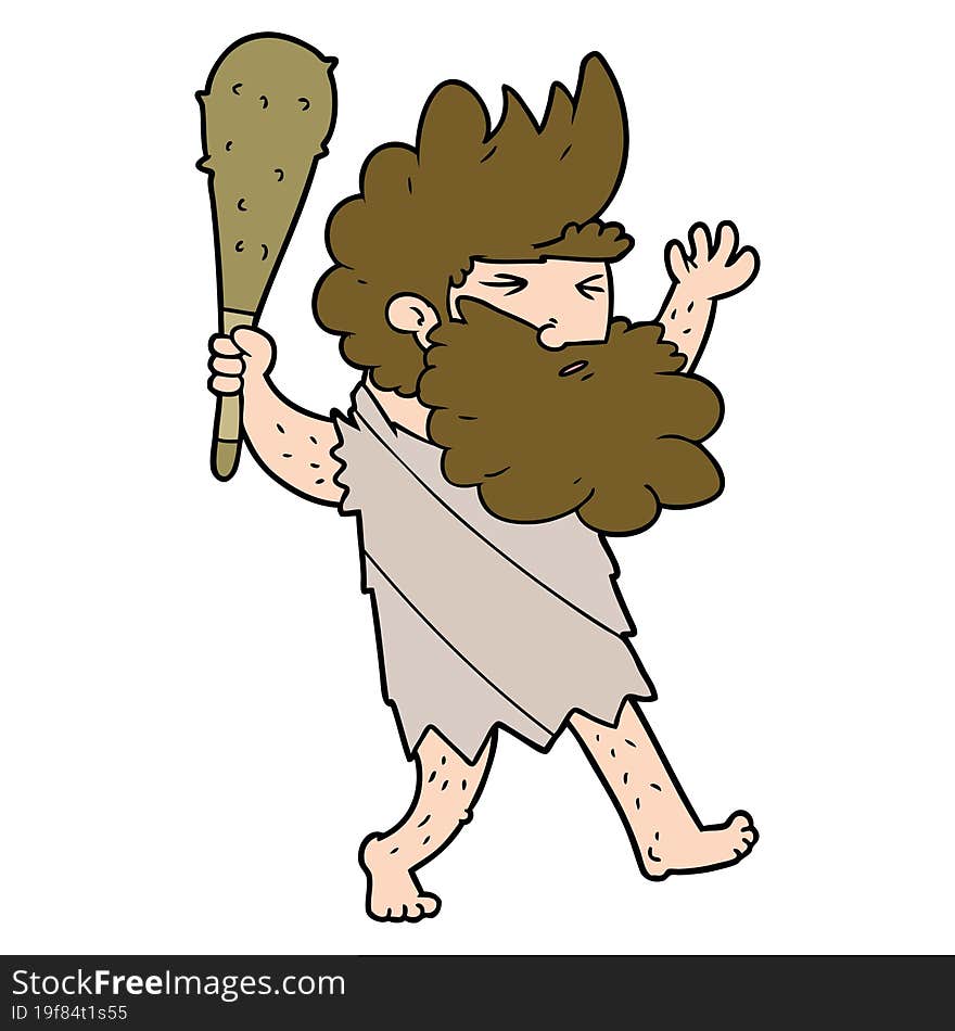 cartoon cave man. cartoon cave man