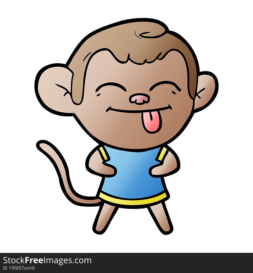 funny cartoon monkey. funny cartoon monkey