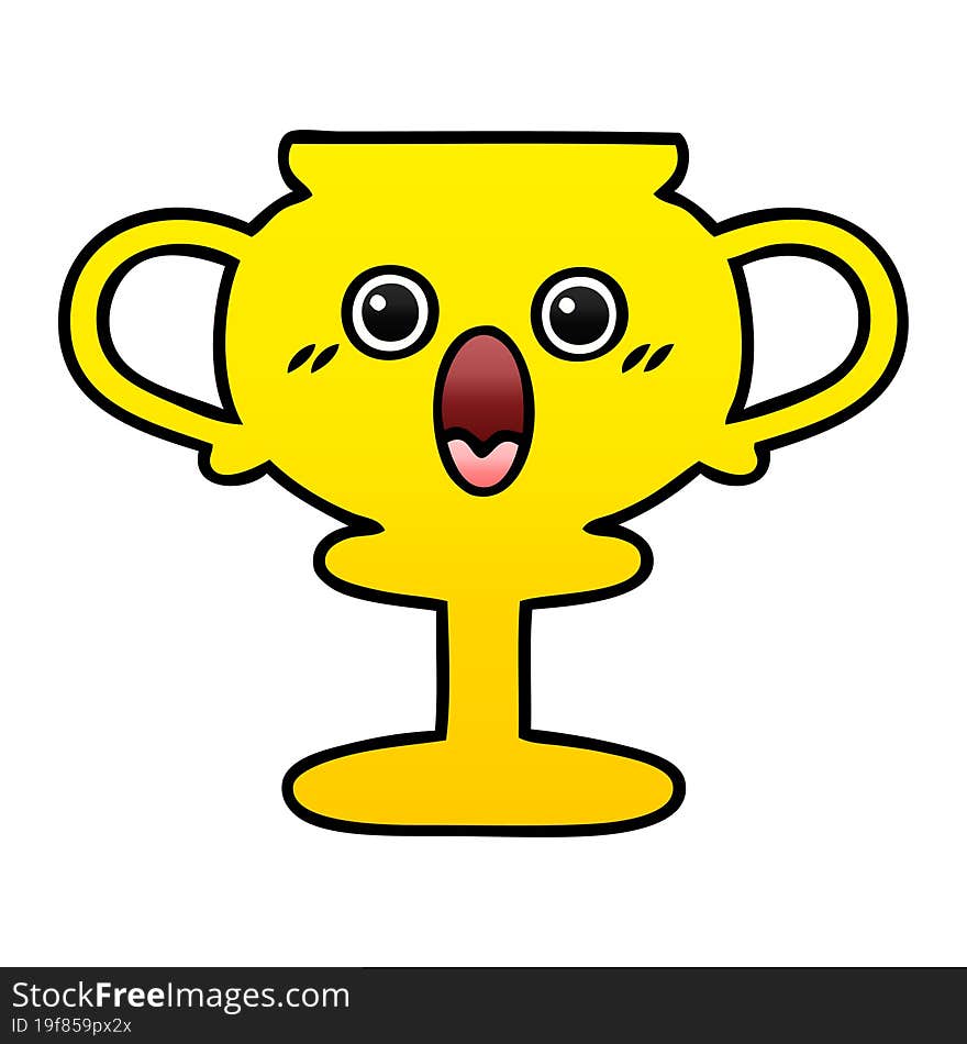 gradient shaded cartoon trophy