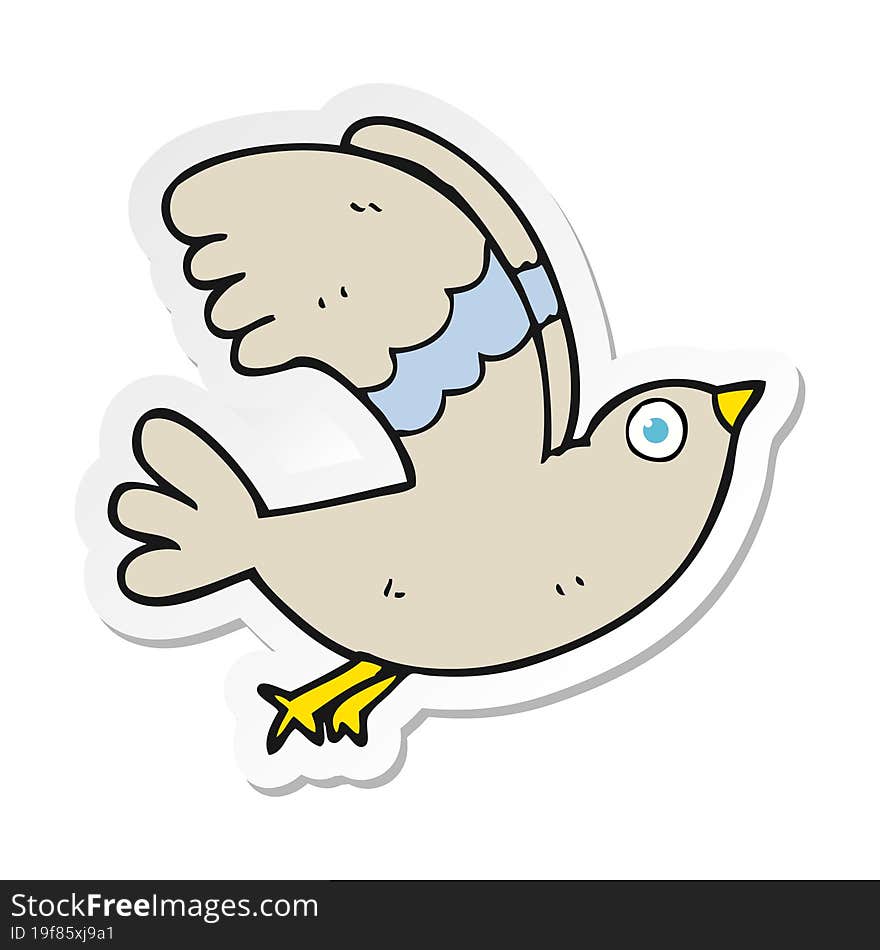 sticker of a cartoon bird