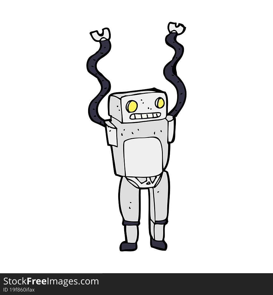 cartoon funny robot