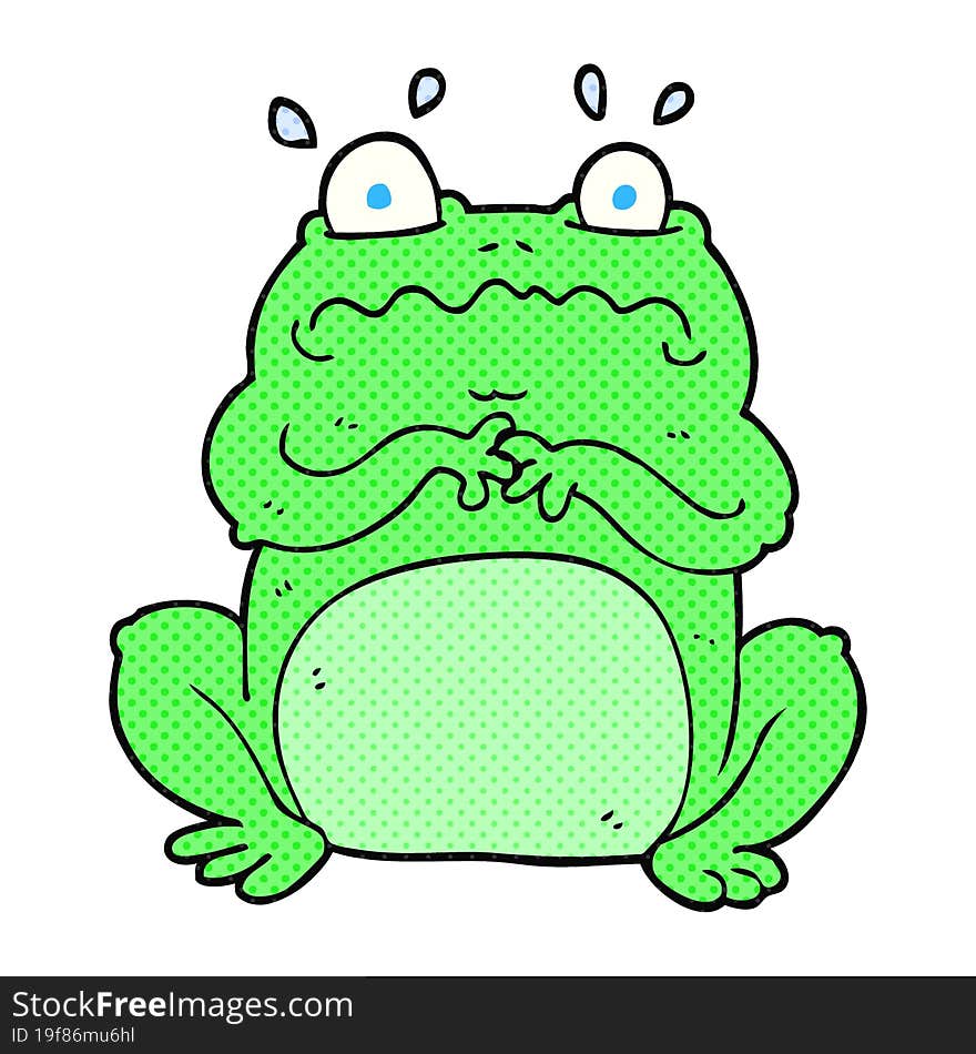 cartoon funny frog