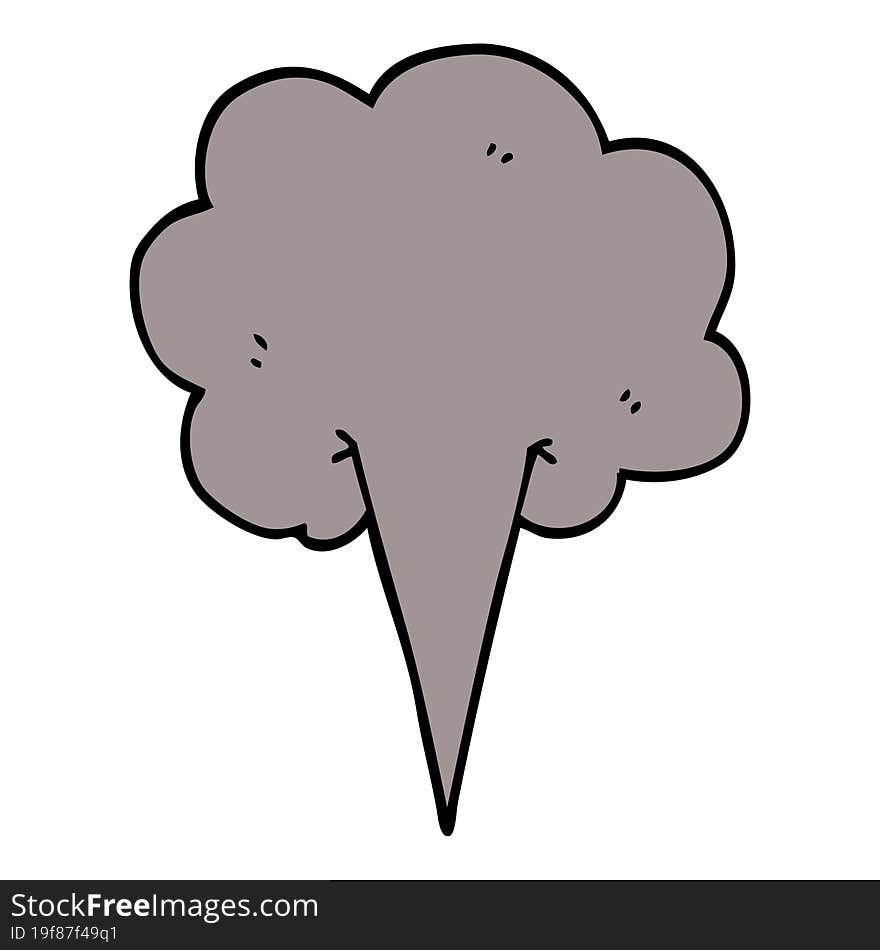 cartoon doodle whooshing cloud