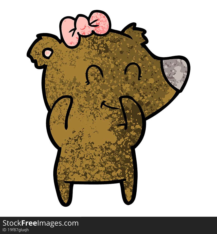 female bear cartoon. female bear cartoon