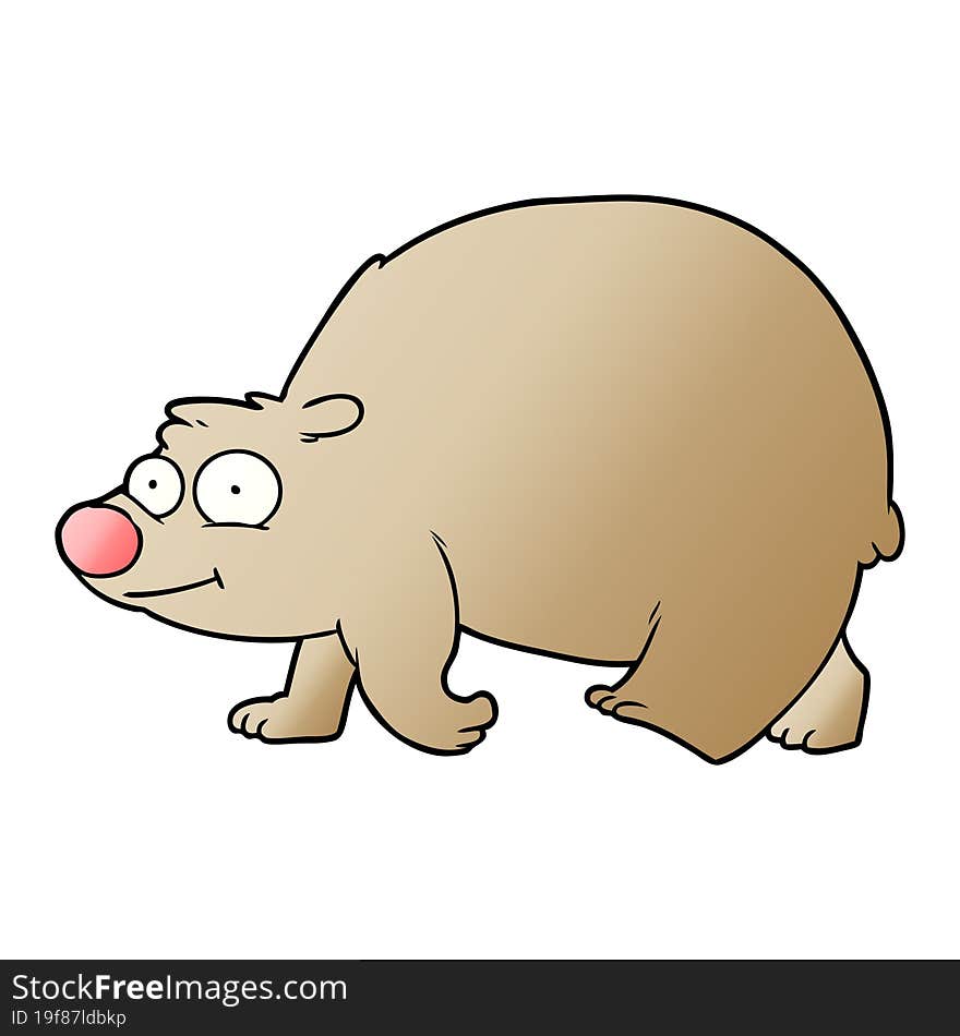 cartoon walking bear. cartoon walking bear