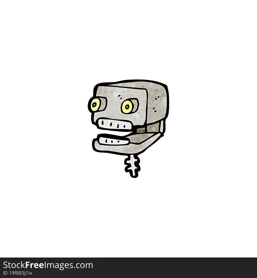 cartoon robot head