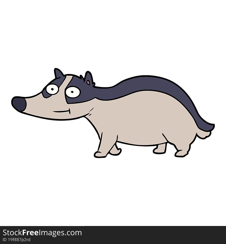 cartoon friendly badger. cartoon friendly badger