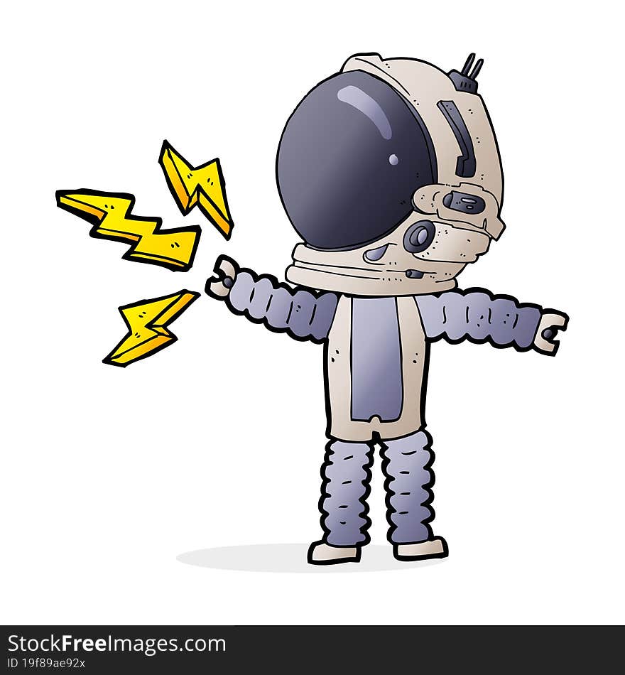 cartoon astronaut