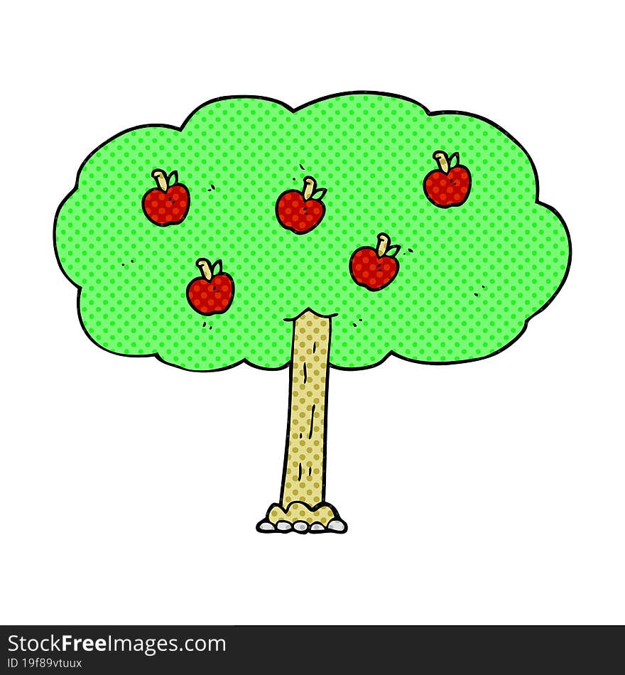 cartoon apple tree