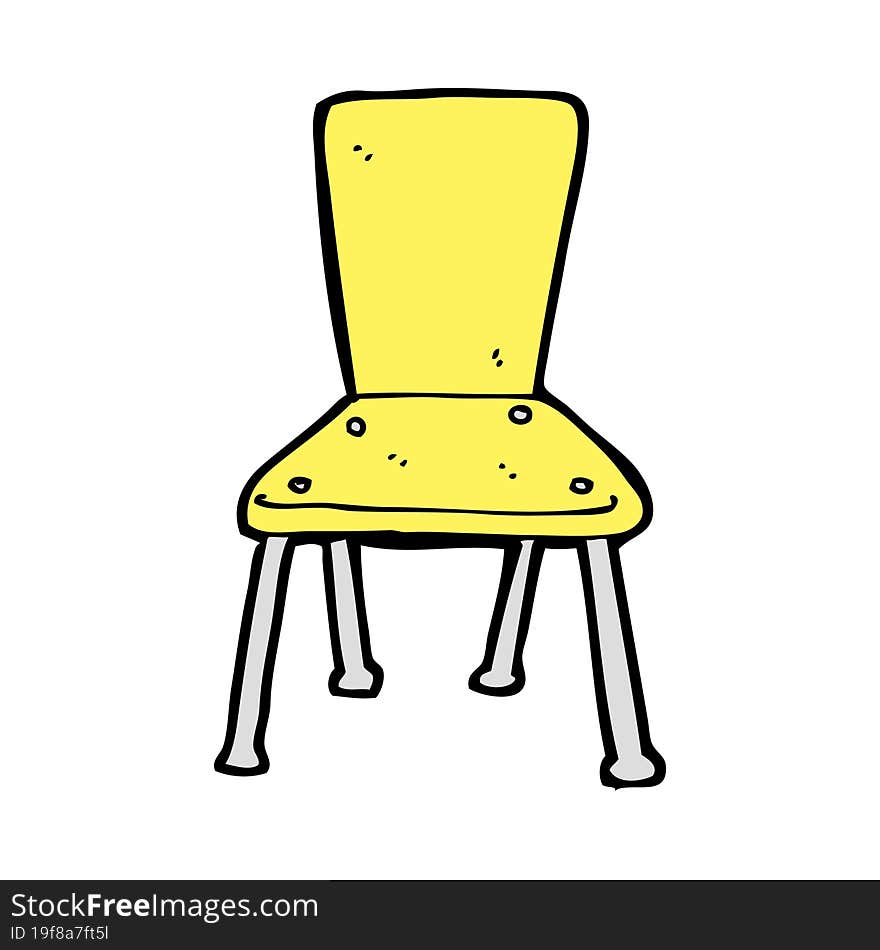 cartoon old school chair