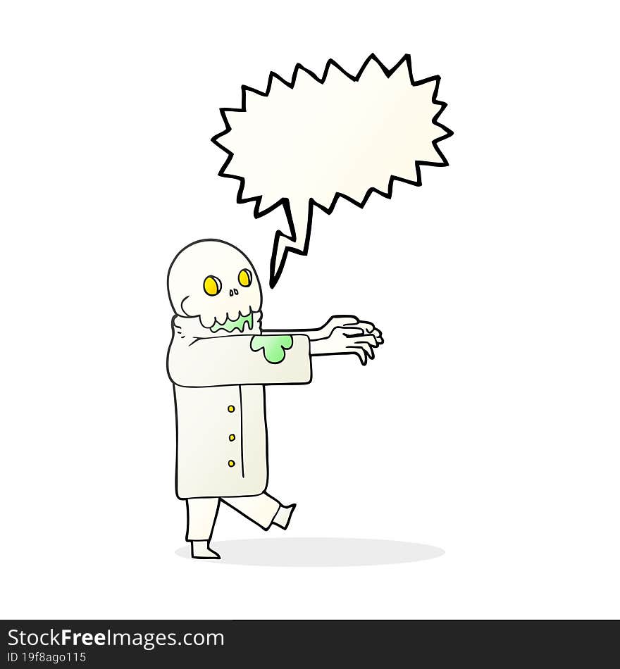 speech bubble cartoon zombie