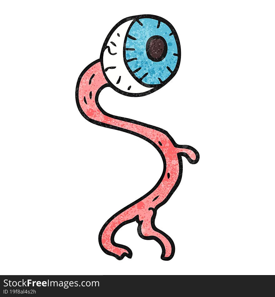 gross textured cartoon eyeball