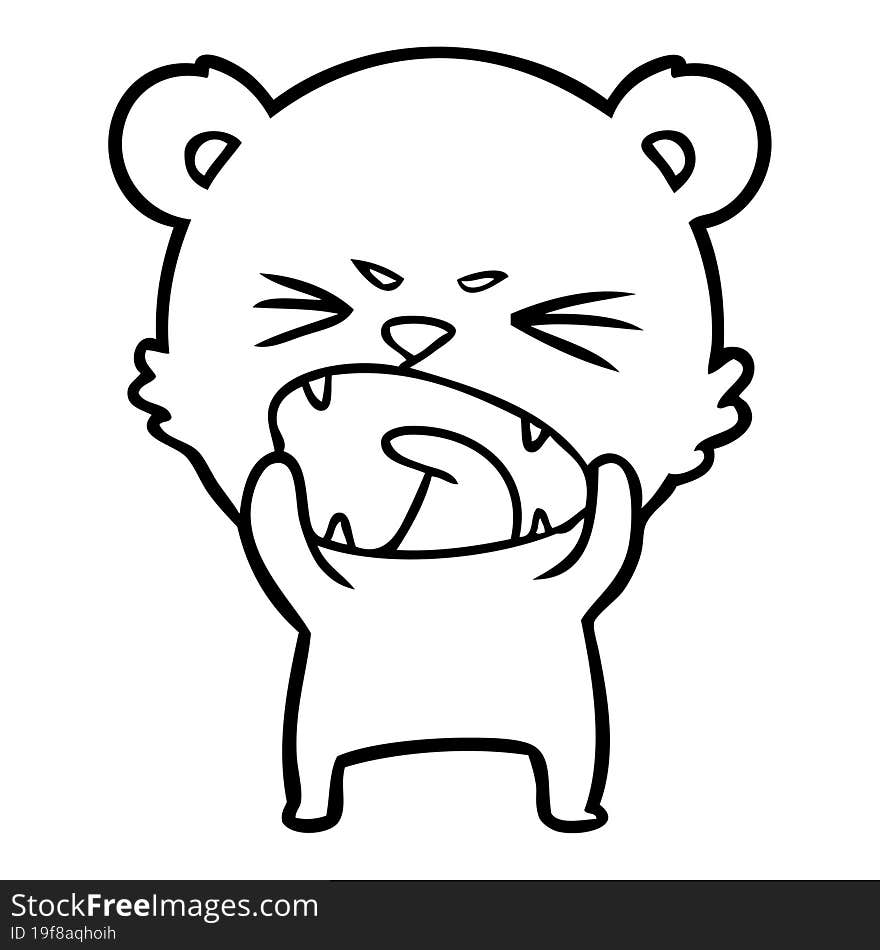 angry cartoon bear. angry cartoon bear