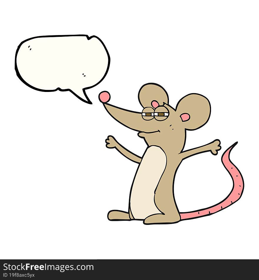 speech bubble cartoon mouse