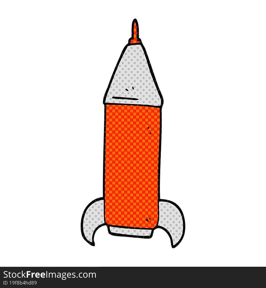 cartoon space rocket