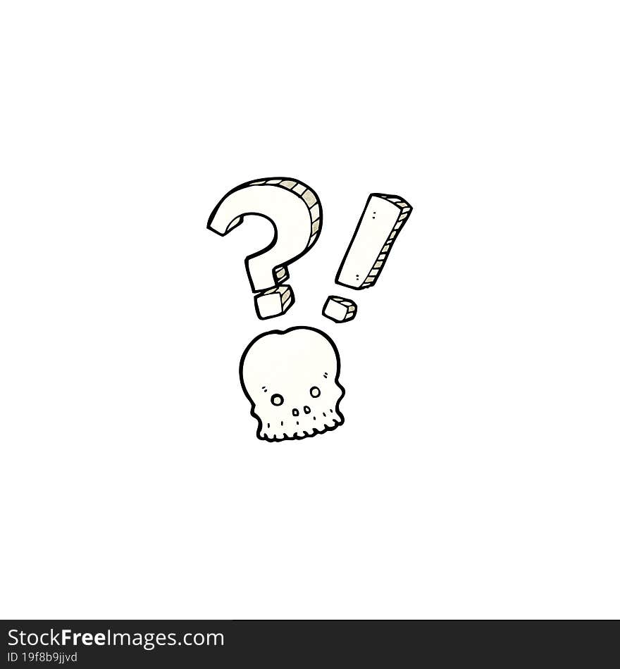 confused skull symbol