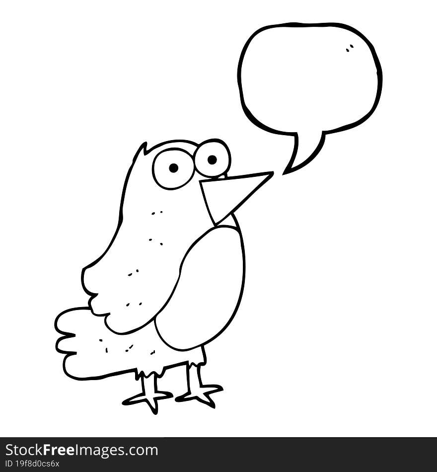 Speech Bubble Cartoon Robin