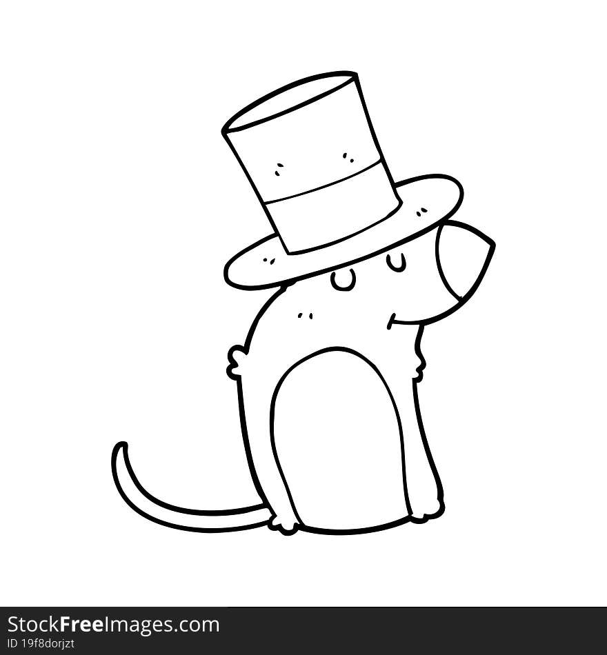 cartoon rat wearing christmas hat