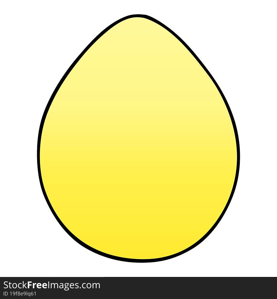 quirky gradient shaded cartoon egg