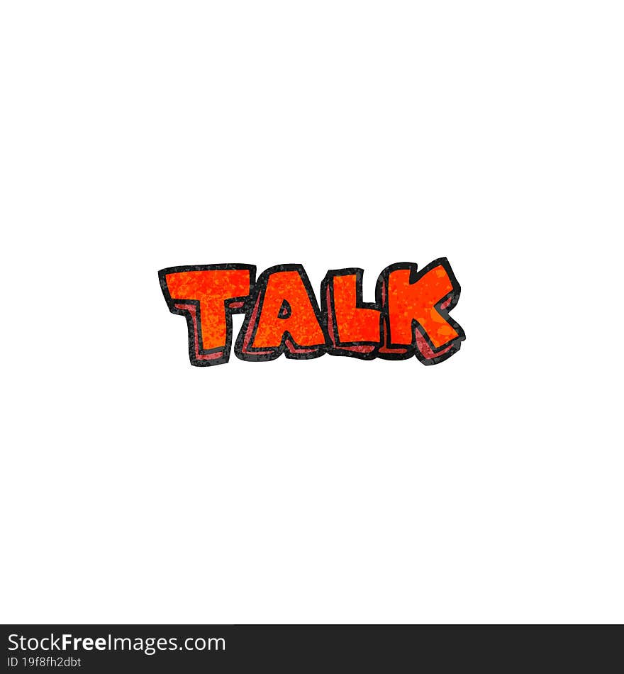 textured cartoon talk symbol