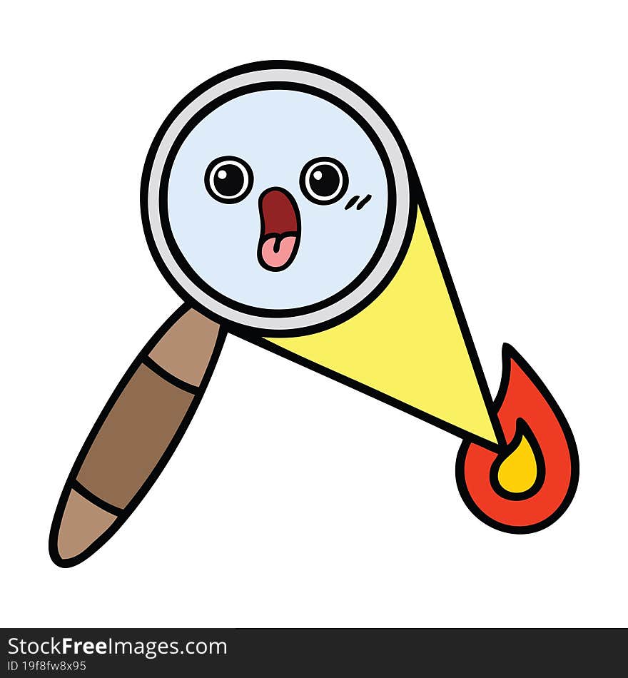 cute cartoon magnifying glass