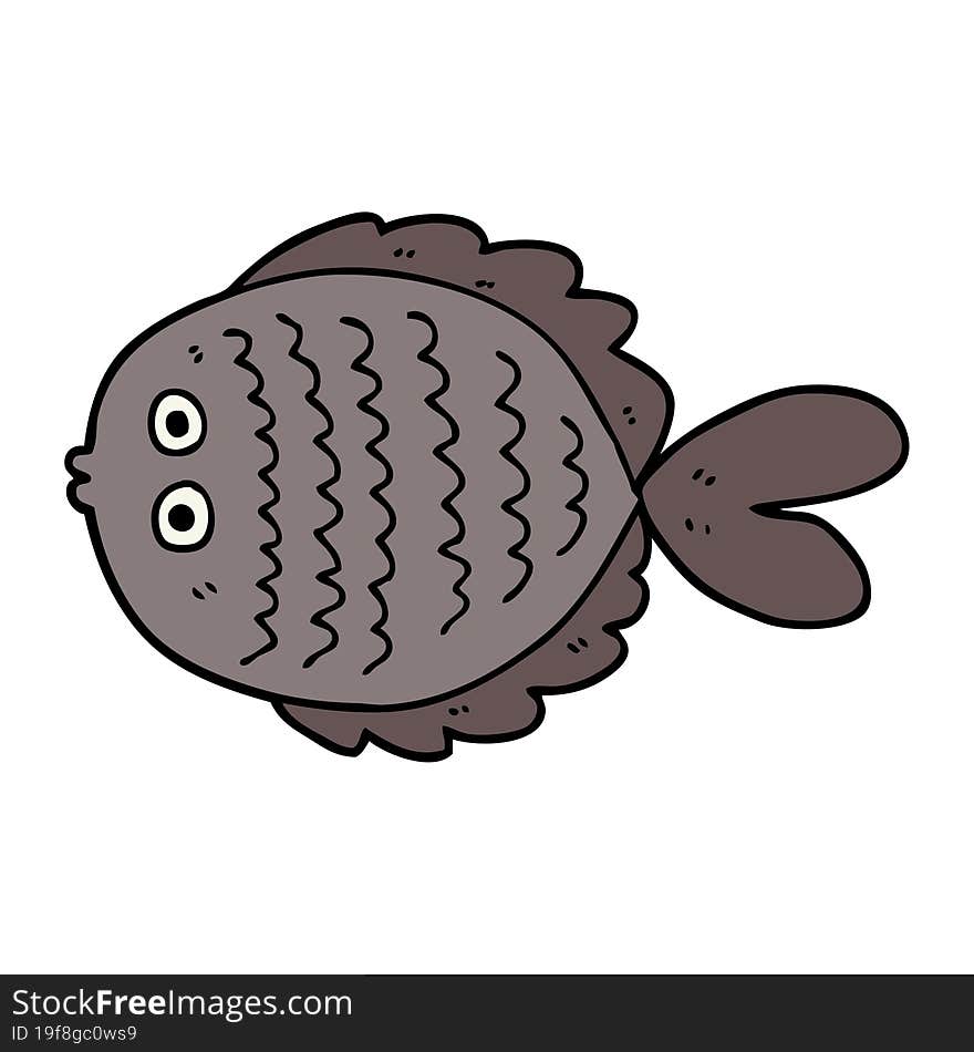 cartoon flat fish