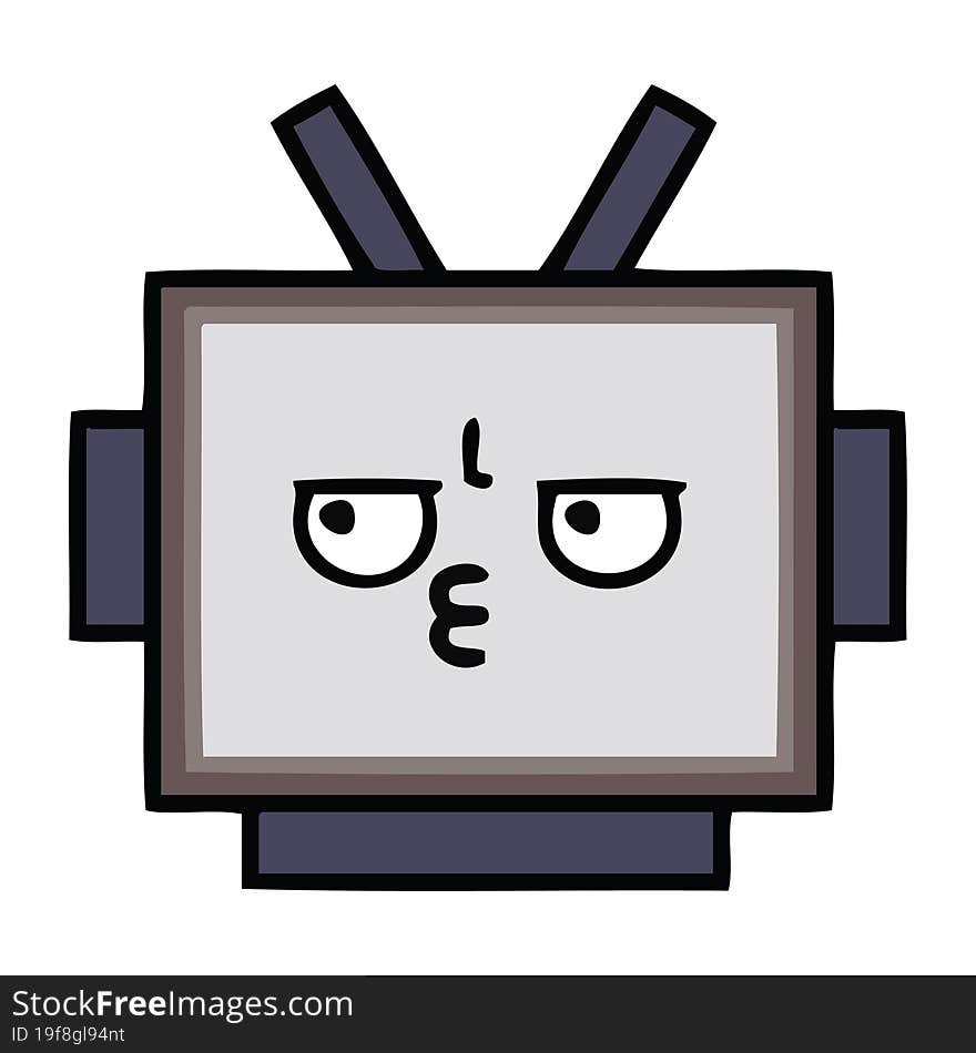 cute cartoon robot head