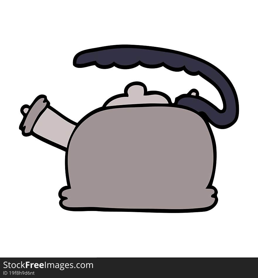 cartoon doodle whistling kettle