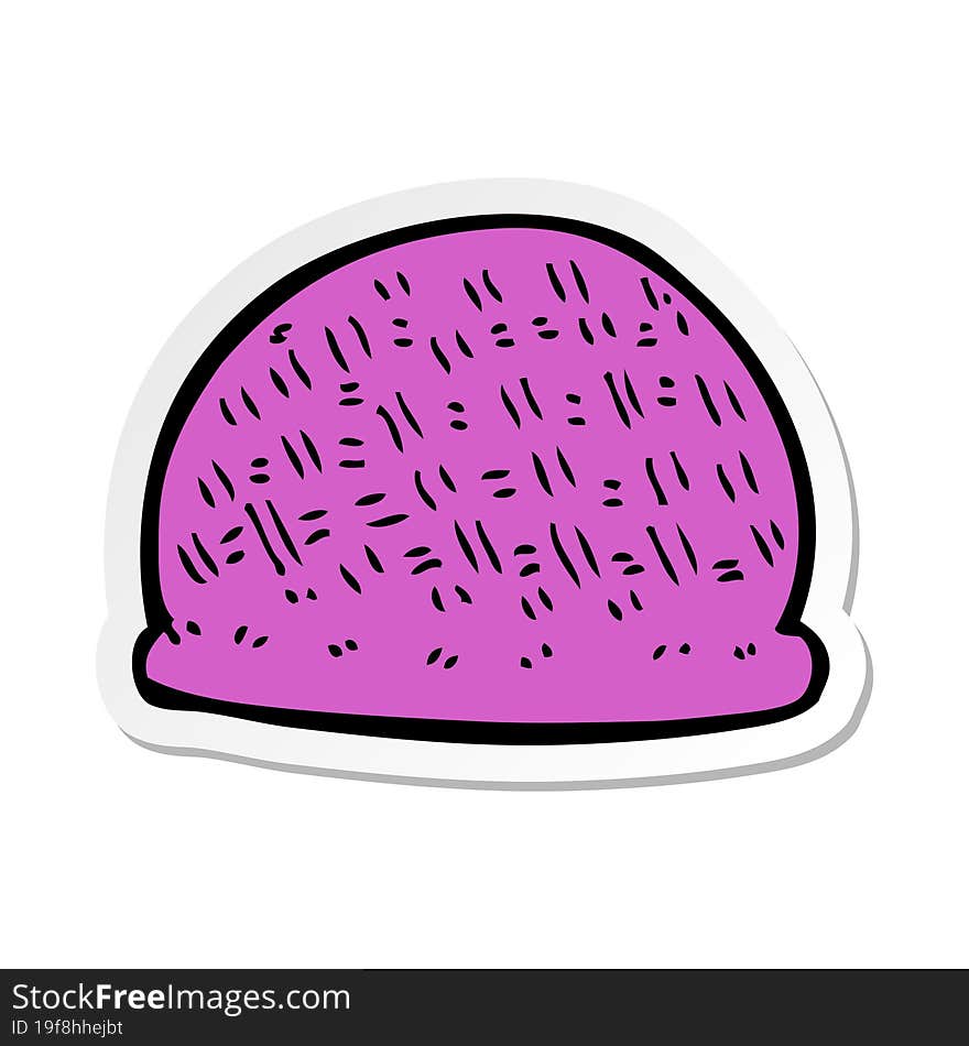 sticker of a cartoon hat