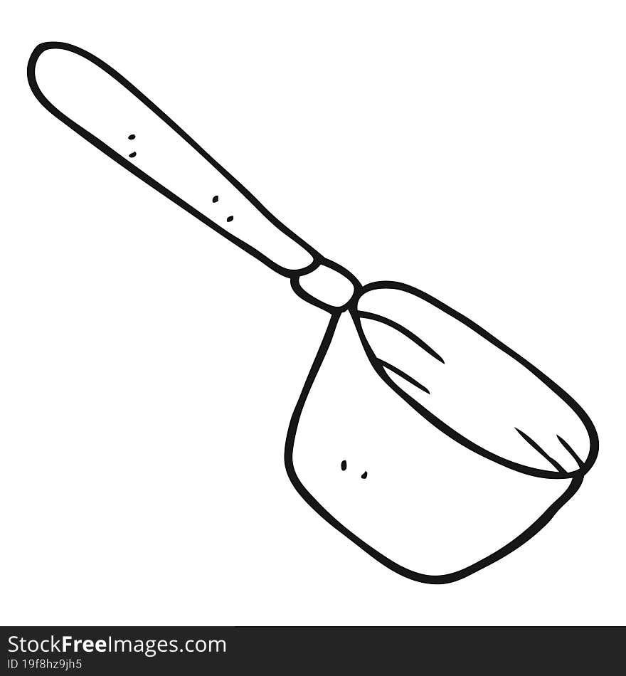 Black And White Cartoon Kitchen Saucepan