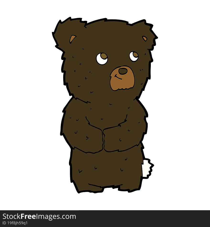 cartoon black bear cub