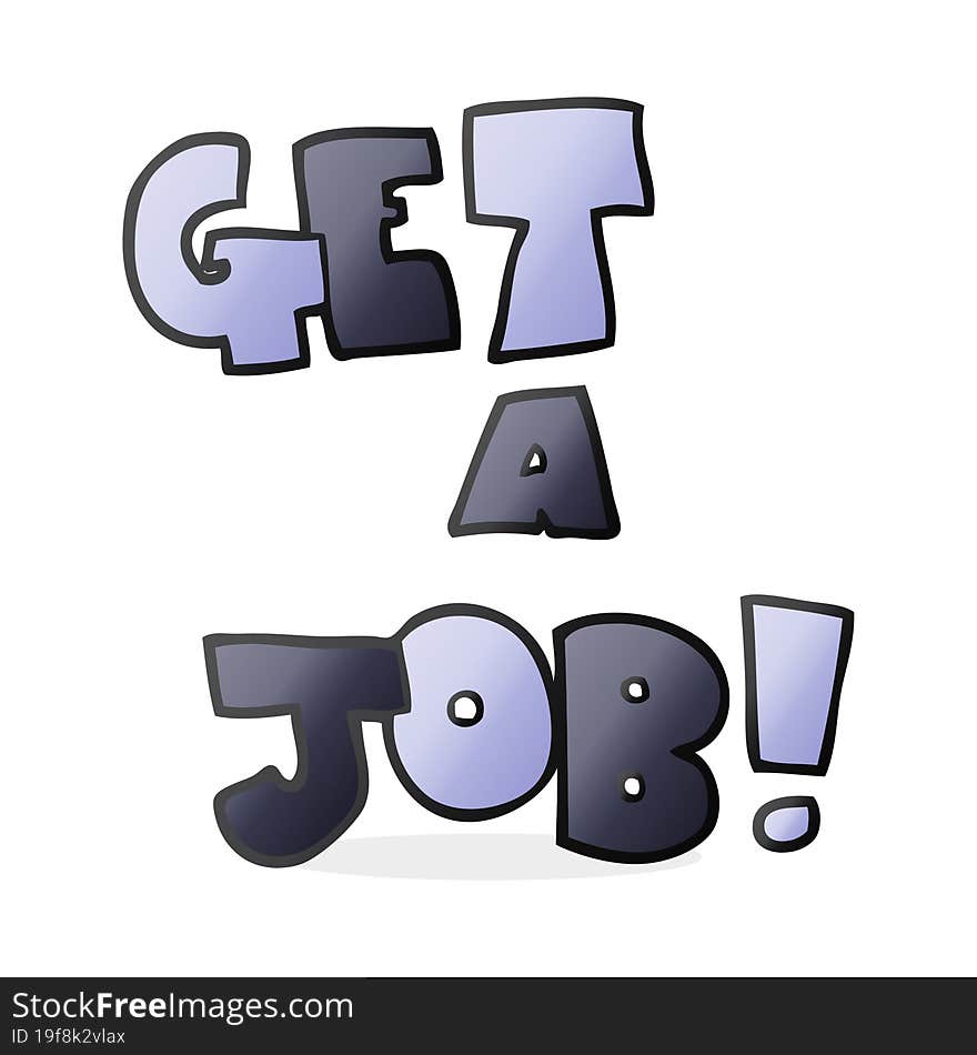 cartoon Get A Job symbol