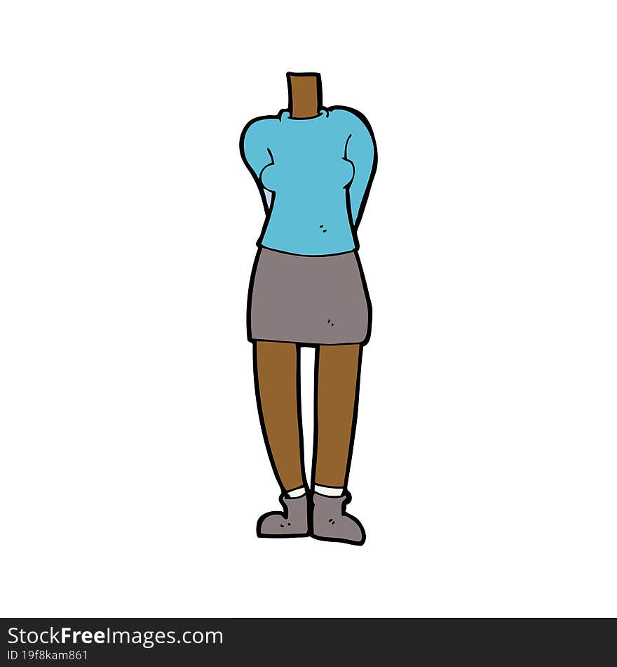 Cartoon Female Body (mix And Match Cartoons Or Add Own Photos