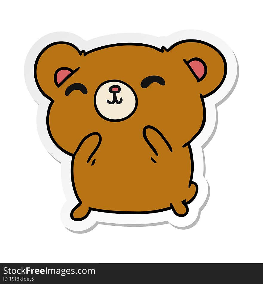 sticker cartoon kawaii cute happy bear