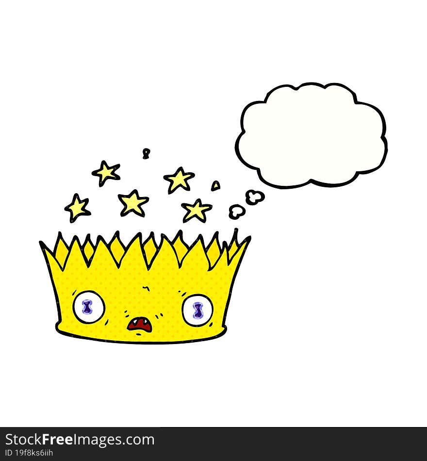 thought bubble cartoon magic crown