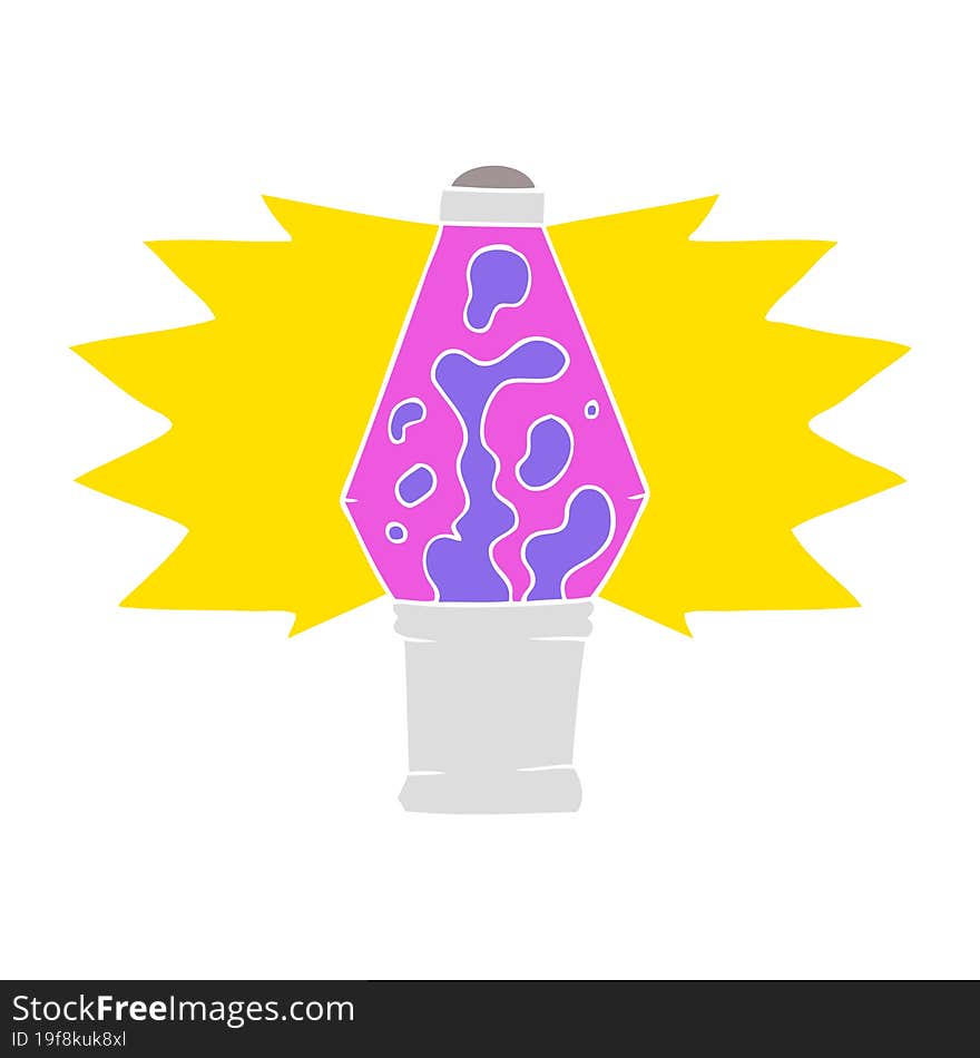 Flat Color Style Cartoon Lava Lamp