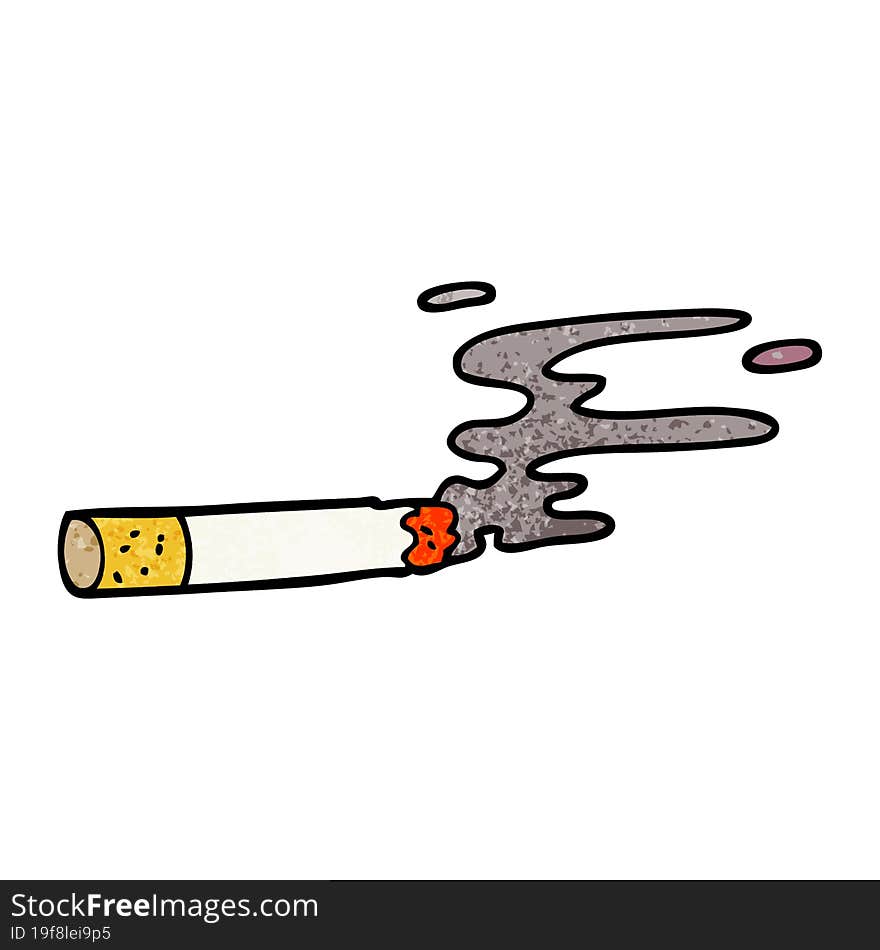 cartoon doodle cigarette