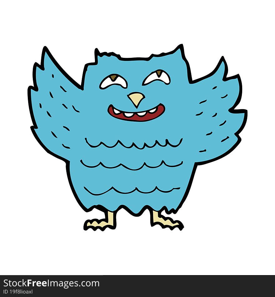 Cartoon Happy Owl