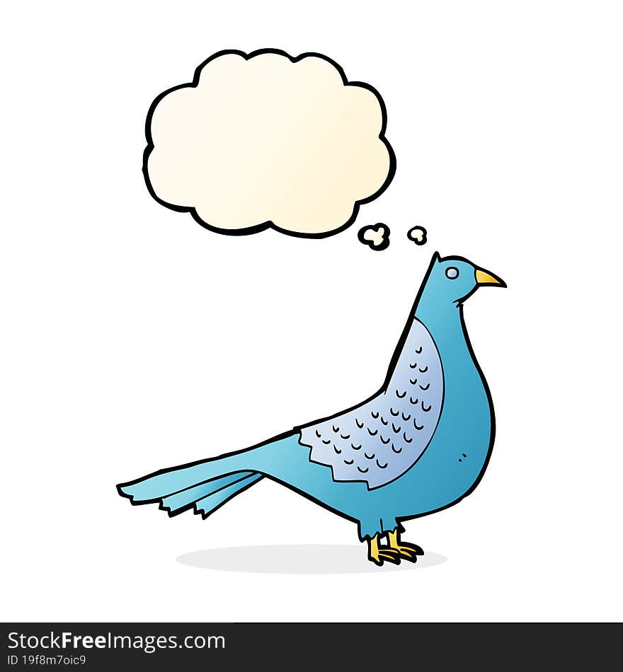 Cartoon Bird With Thought Bubble